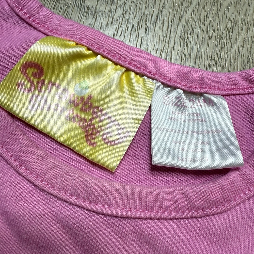 Strawberry Shortcake Butterfly T-Shirt Size 24 Mo VTG Y2K 2011 - Picture 3 of 4
